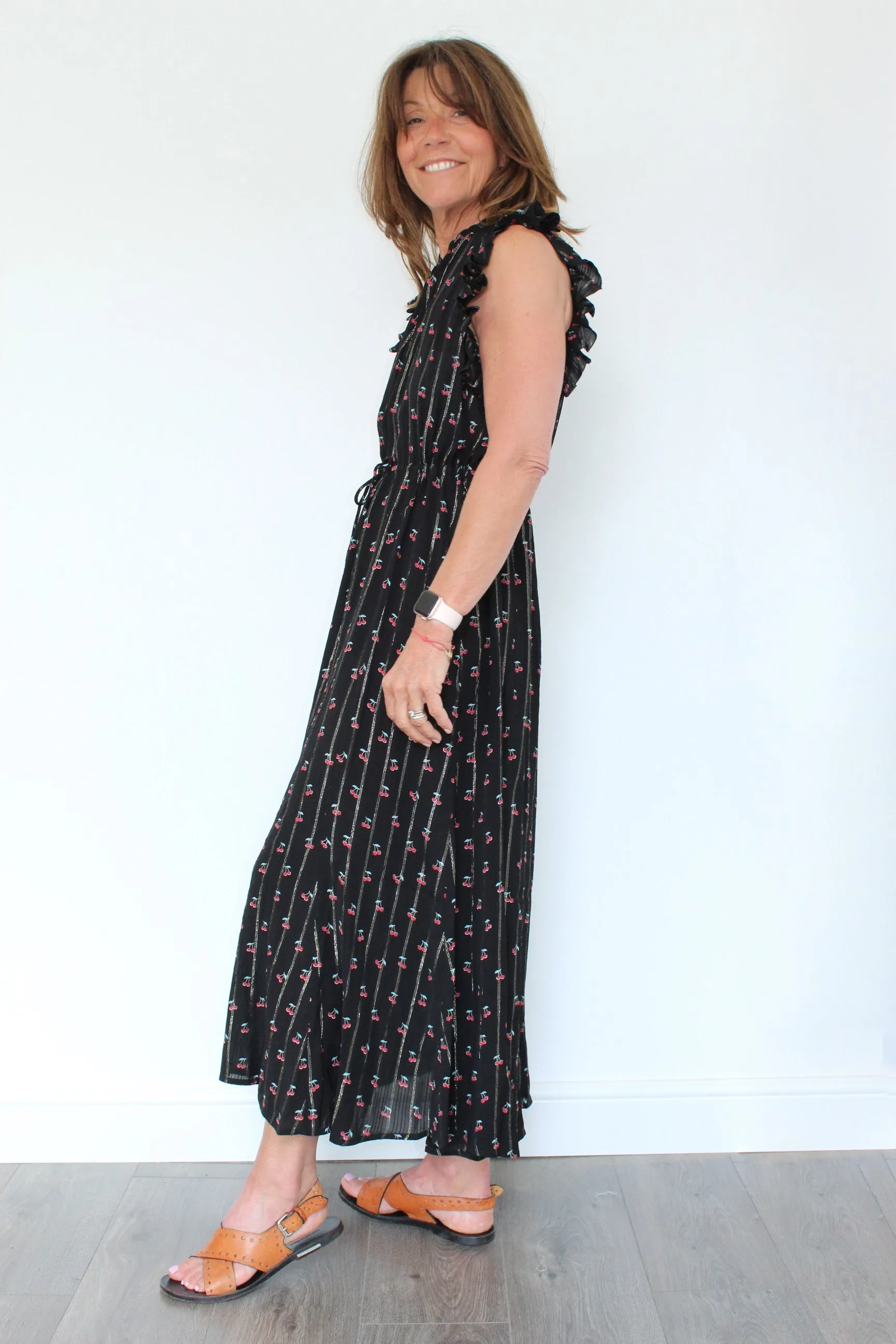 M Parsley Sleeveless Long Dress in Black