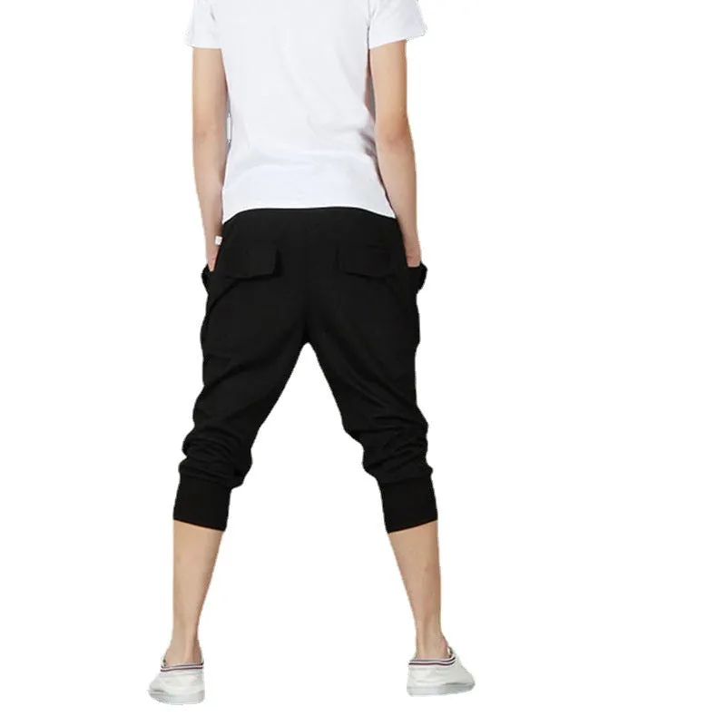 Men Summer Trendy Sport Pants Harem Cropped Casual Running Shorts