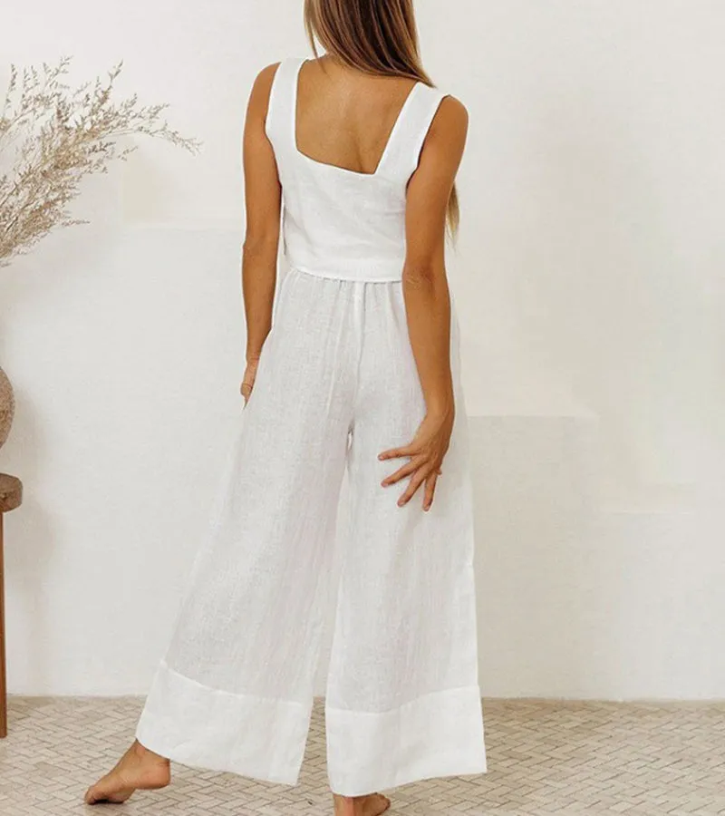 Mila - Sleek Top and Flowing Pants Ensemble