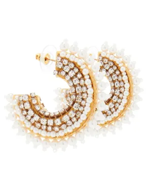 Mini Fiona Hoops | White