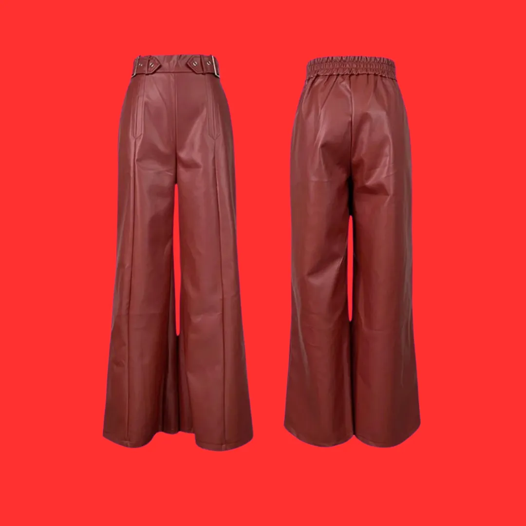 Miss Edge - Wide Leg PU Pants