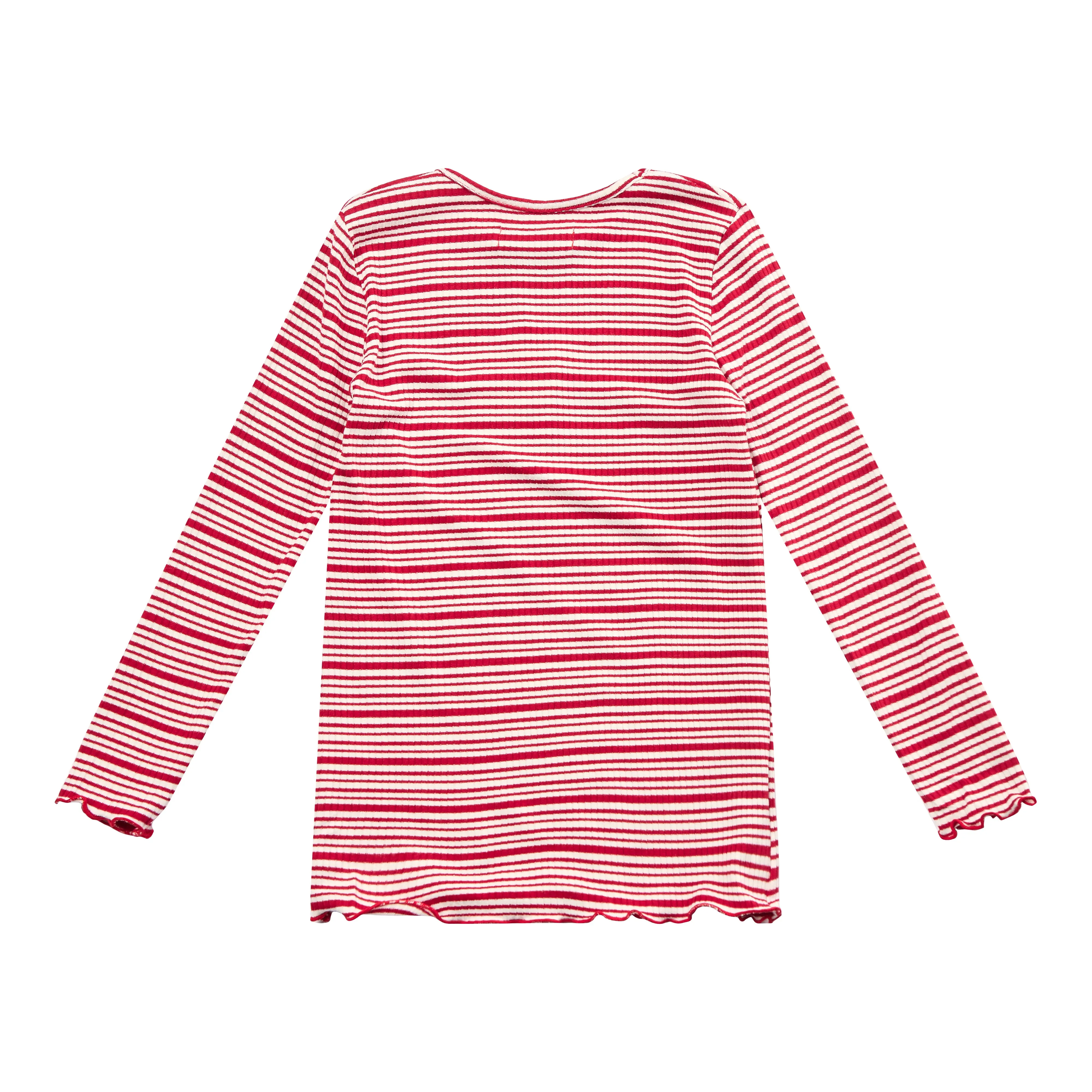 NATALIA-LS-BLOUSE-KIDS - RED WHITE STRIPE