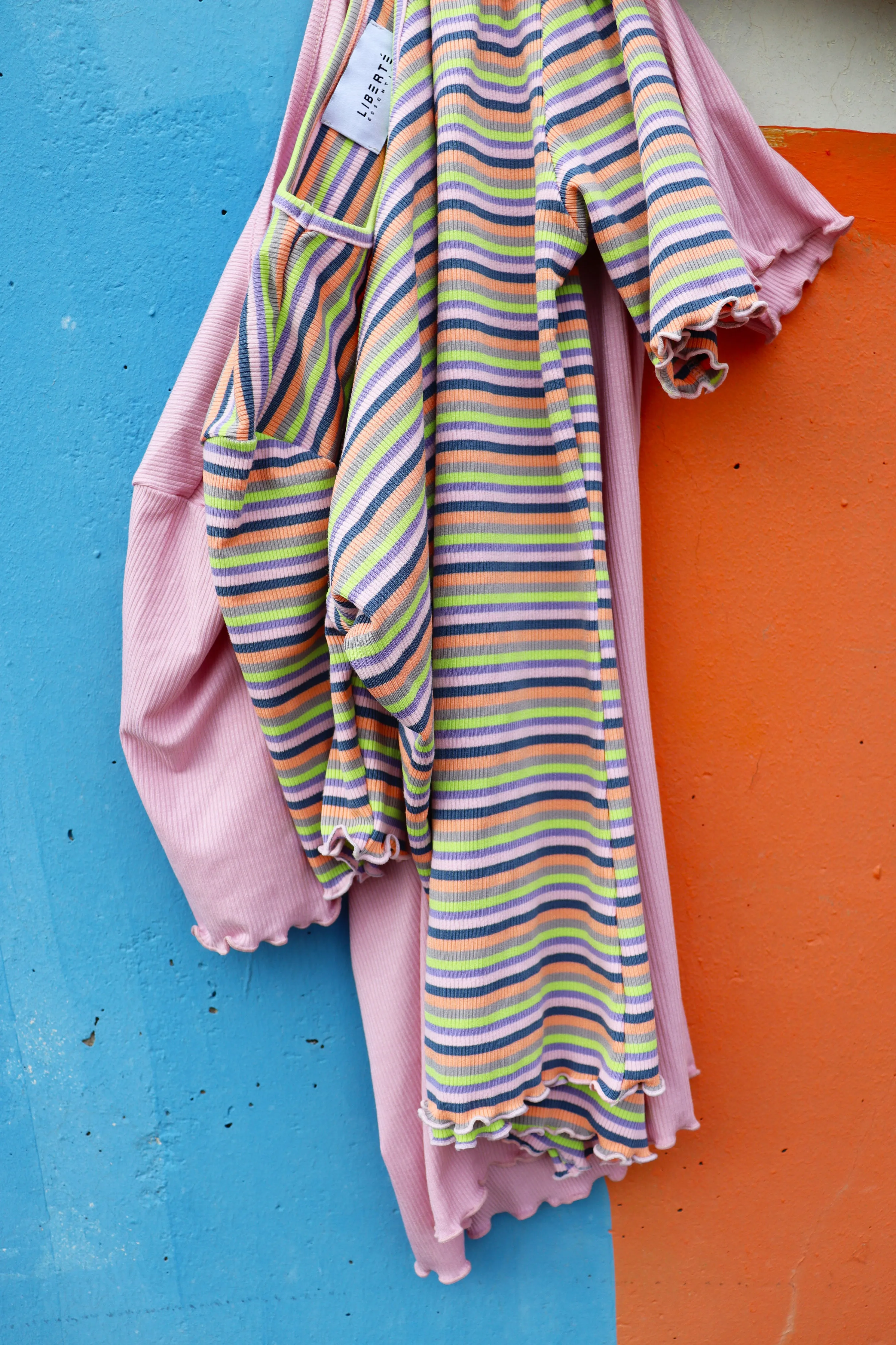 NATALIA-SS-BLOUSE - MULTI GREY STRIPE