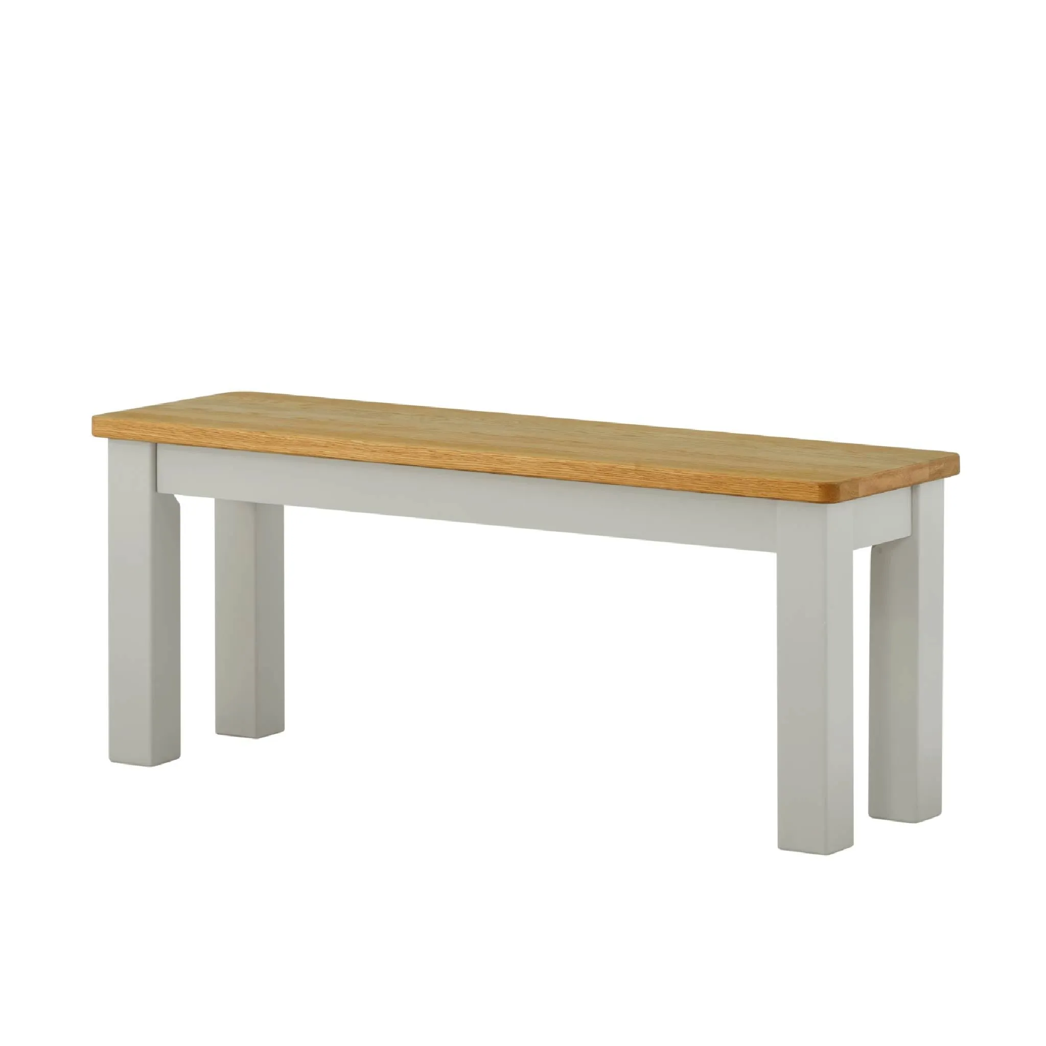 Padstow Grey 120cm Dining Set - 1 x Bench 2 x Chairs