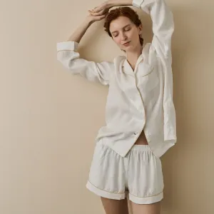 Pearl Linen Women's Pyjama Shorts Set