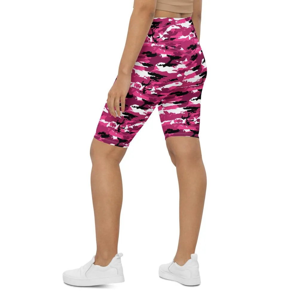 Pink Camo Bike Shorts