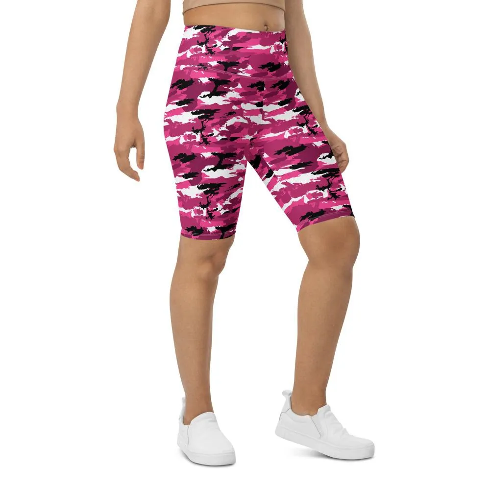 Pink Camo Bike Shorts