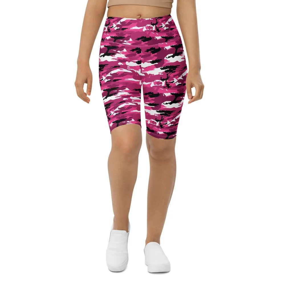 Pink Camo Bike Shorts