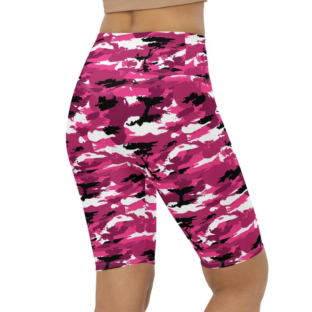 Pink Camo Bike Shorts