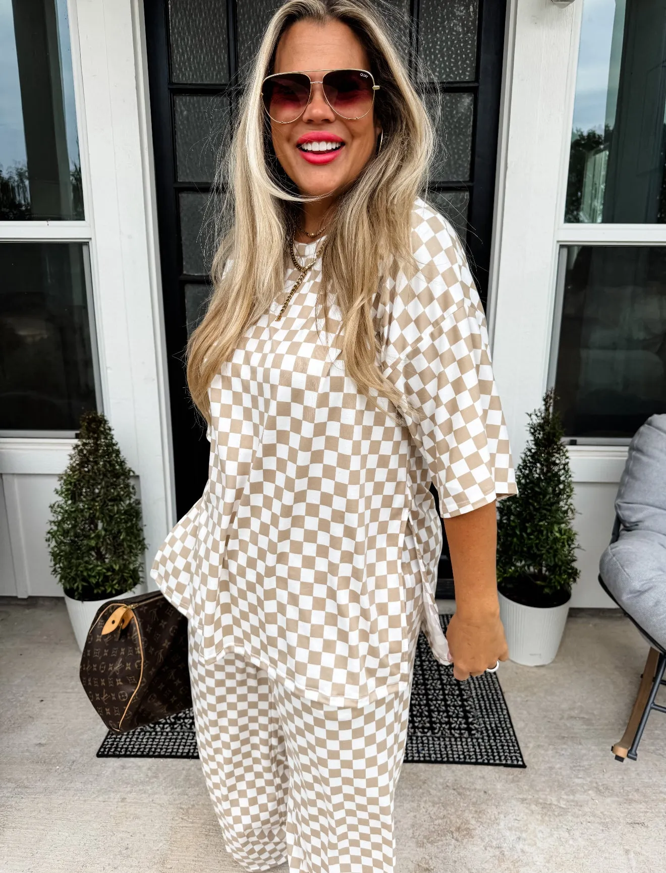 PRE-ORDER Check Me Out Side Slit Top - Neutrals