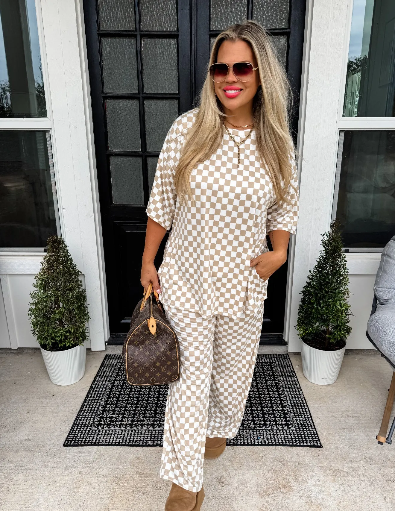 PRE-ORDER Check Me Out Side Slit Top - Neutrals