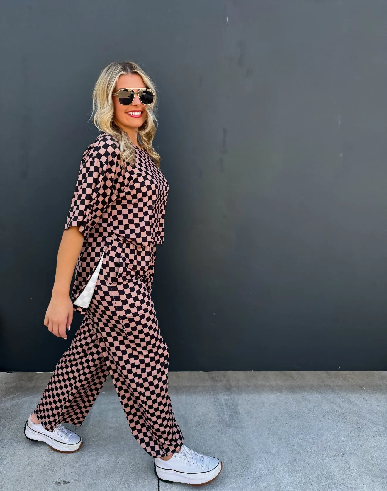 PRE-ORDER Check Me Out Side Slit Top - Neutrals