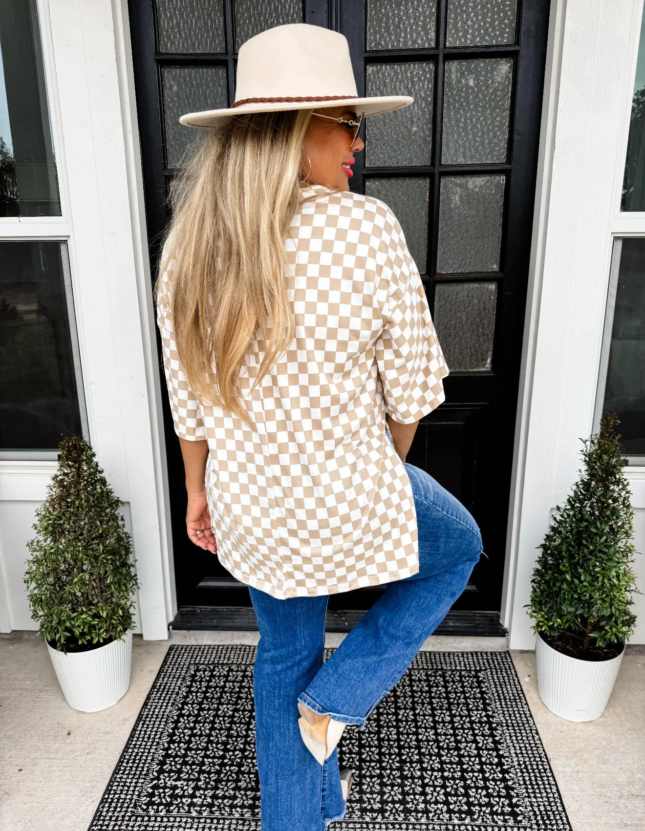 PRE-ORDER Check Me Out Side Slit Top - Neutrals
