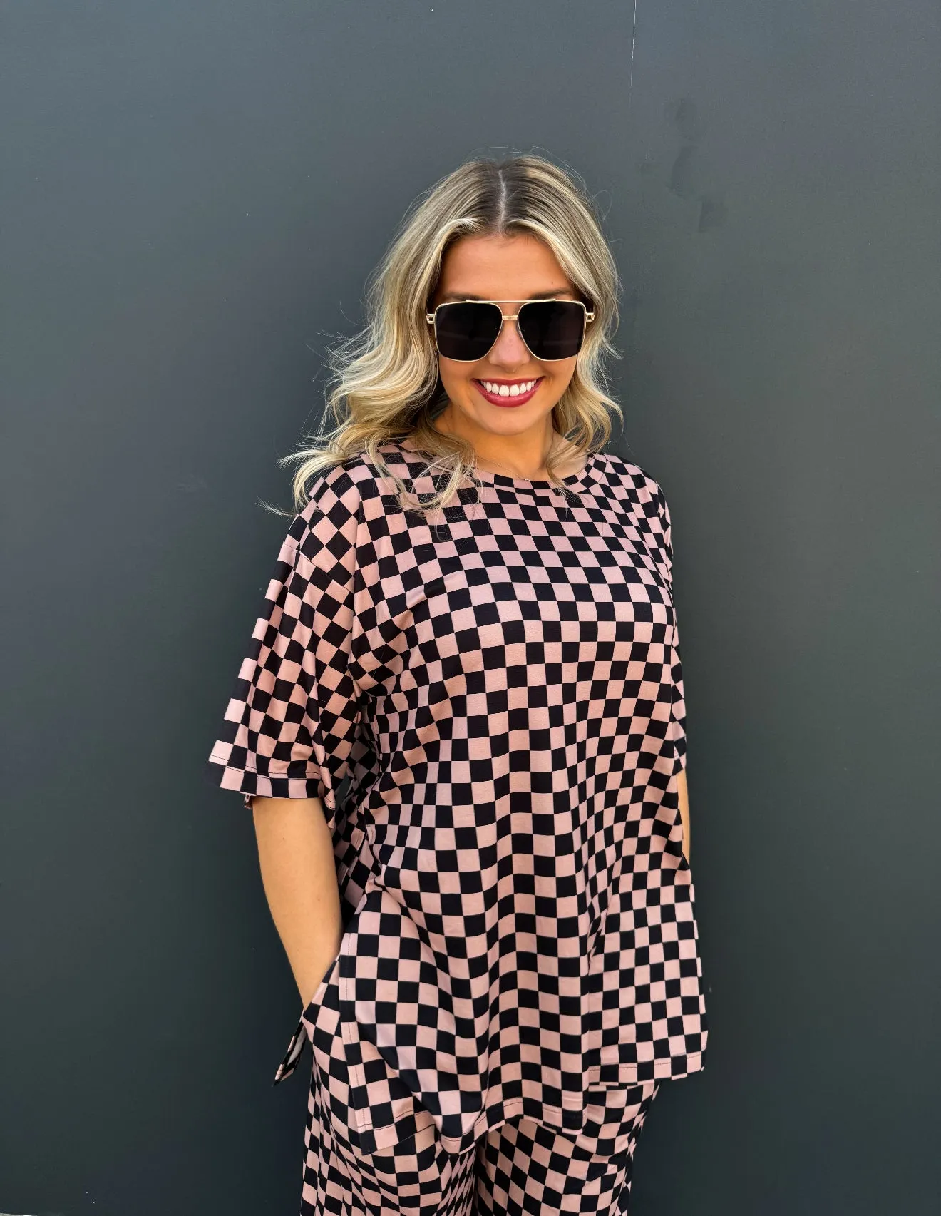 PRE-ORDER Check Me Out Side Slit Top - Neutrals