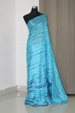 Pure soft silk shibori tie and dye saree