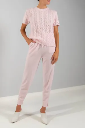 RECYCLED CASHMERE SIDE SLIT PANTS