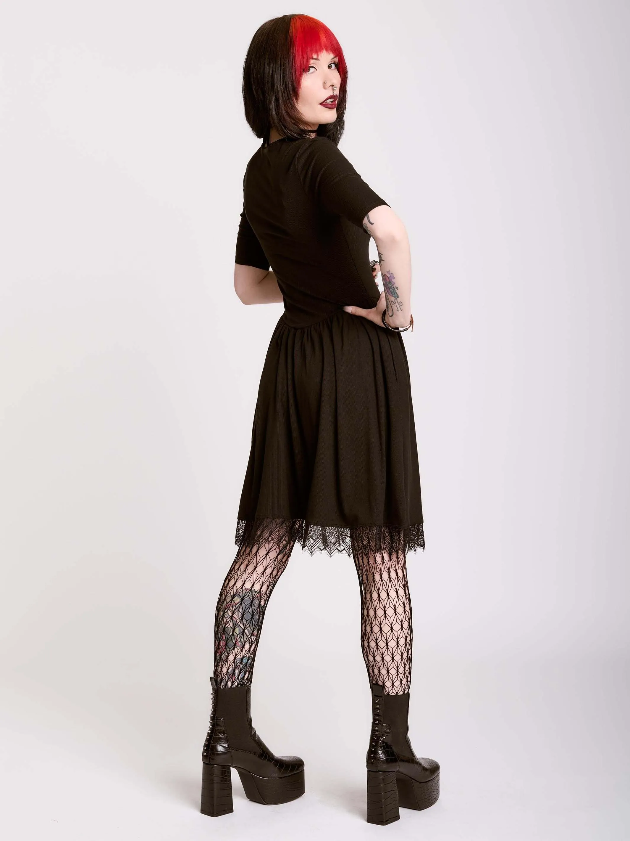 Rib Sweetheart Dress