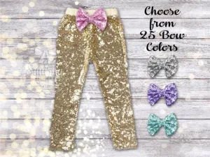SALE Girl's Gold Sequin Pants