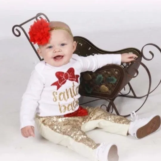 SALE Girl's Gold Sequin Pants