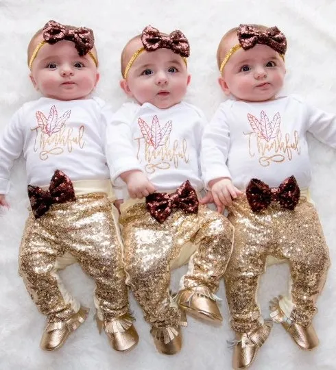SALE Girl's Gold Sequin Pants