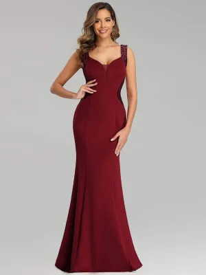 Sexy Sleeveless Long Mermaid Evening Dresses
