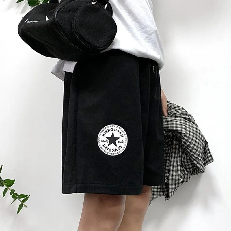Summer Hong Kong Casual Shorts Men Korean Trendy Label Loose Cargo knee length Shorts