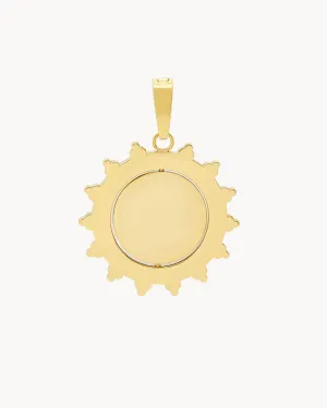 Sun Spin Engravable Pendant, Gold