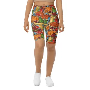 Thanksgiving Celebration Biker Shorts