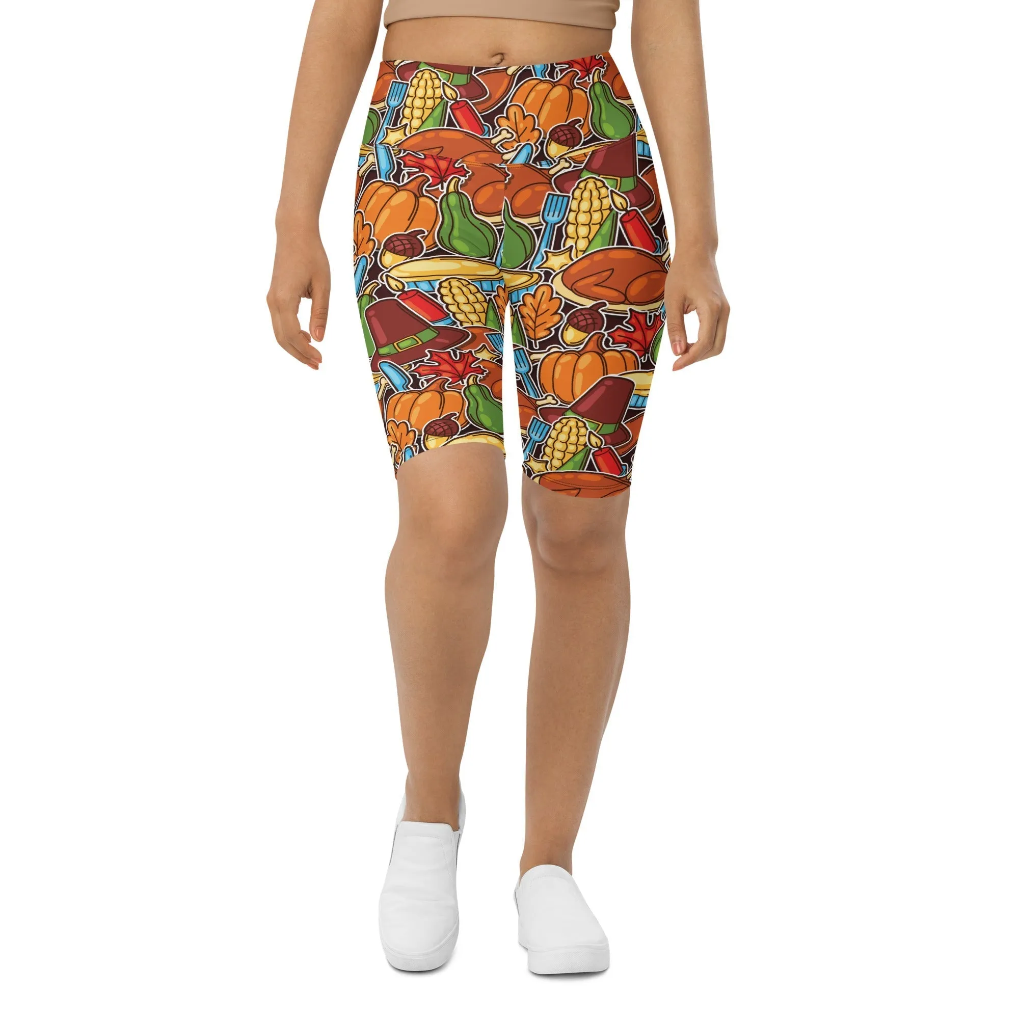 Thanksgiving Celebration Biker Shorts