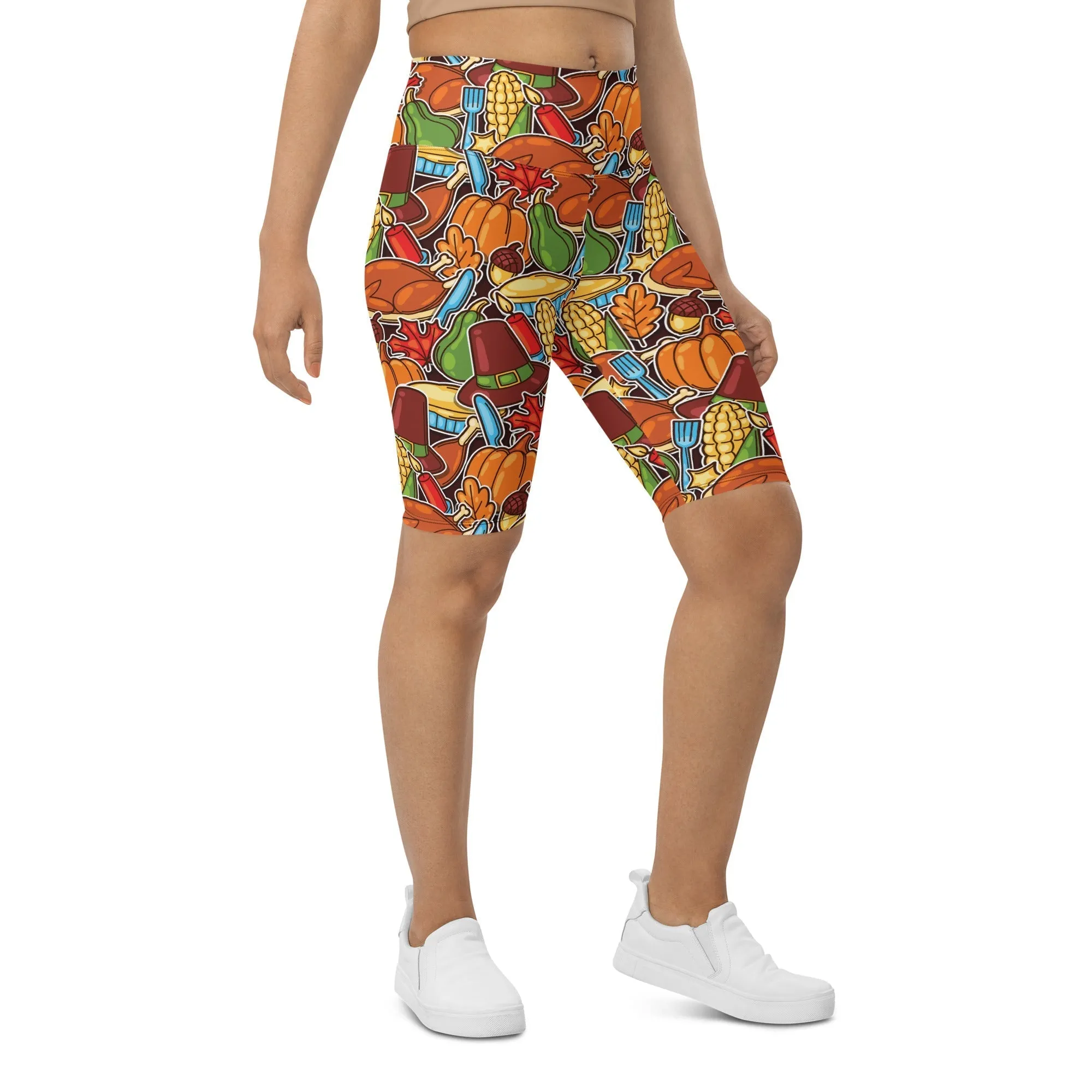 Thanksgiving Celebration Biker Shorts