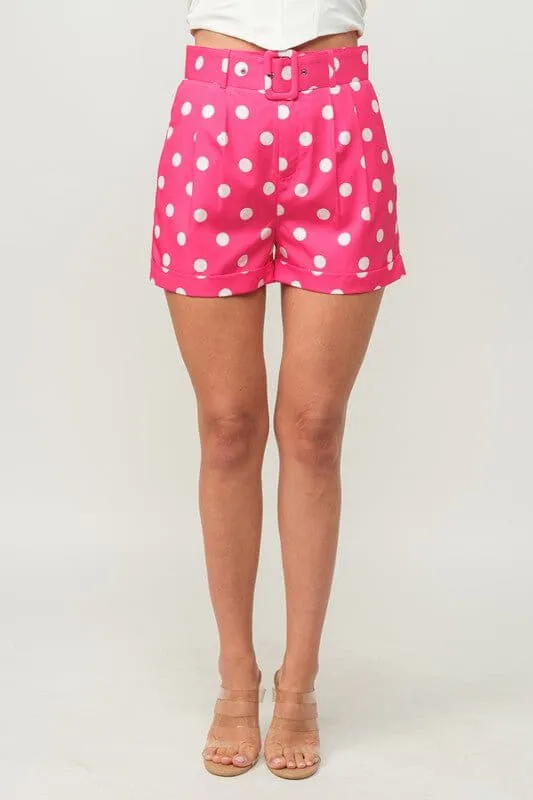 The Pamela Shorts: High Waisted Polka Dot Shorts