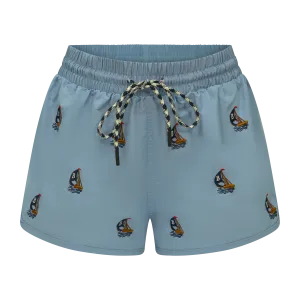 THE WOMEN'S CLASSIC SWIM SHORTS-SKY
