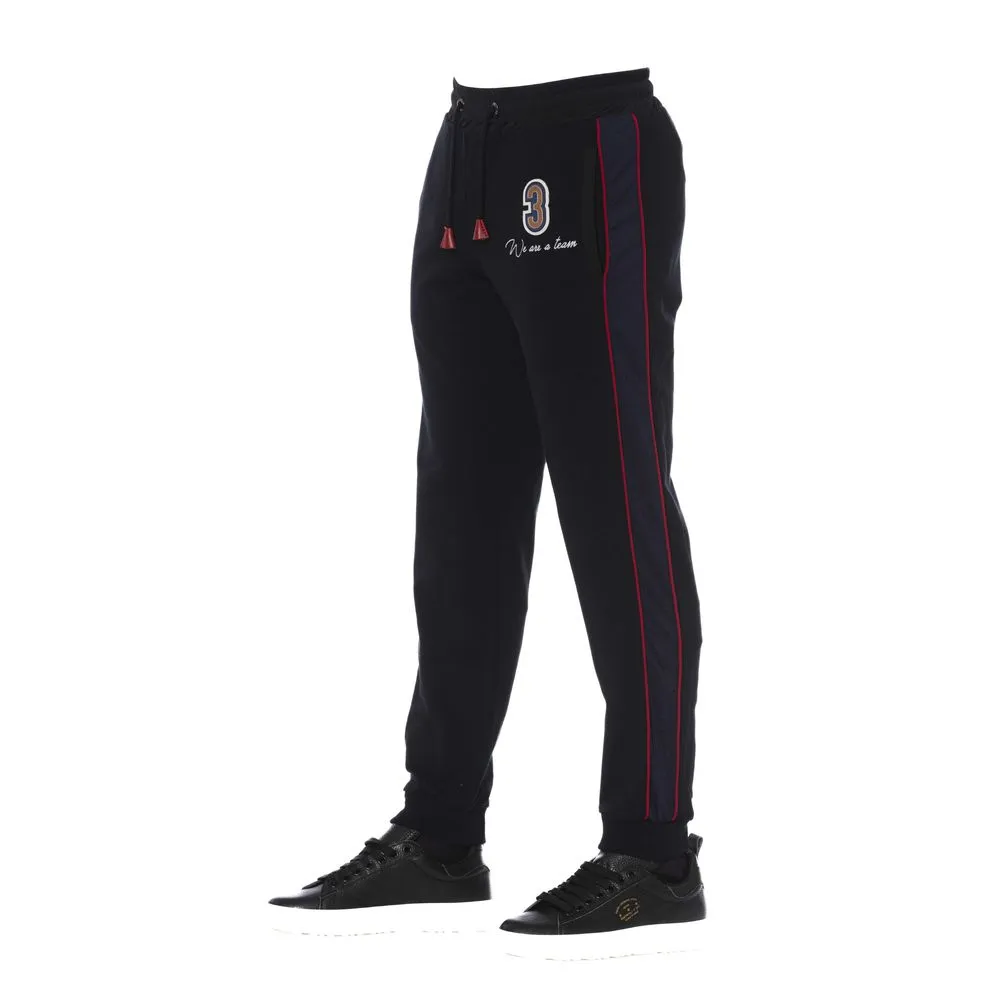 Trussardi Black Cotton Men Sport Pant