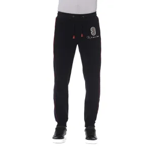 Trussardi Black Cotton Men Sport Pant