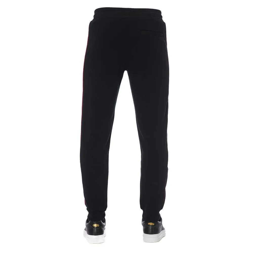 Trussardi Black Cotton Men Sport Pant