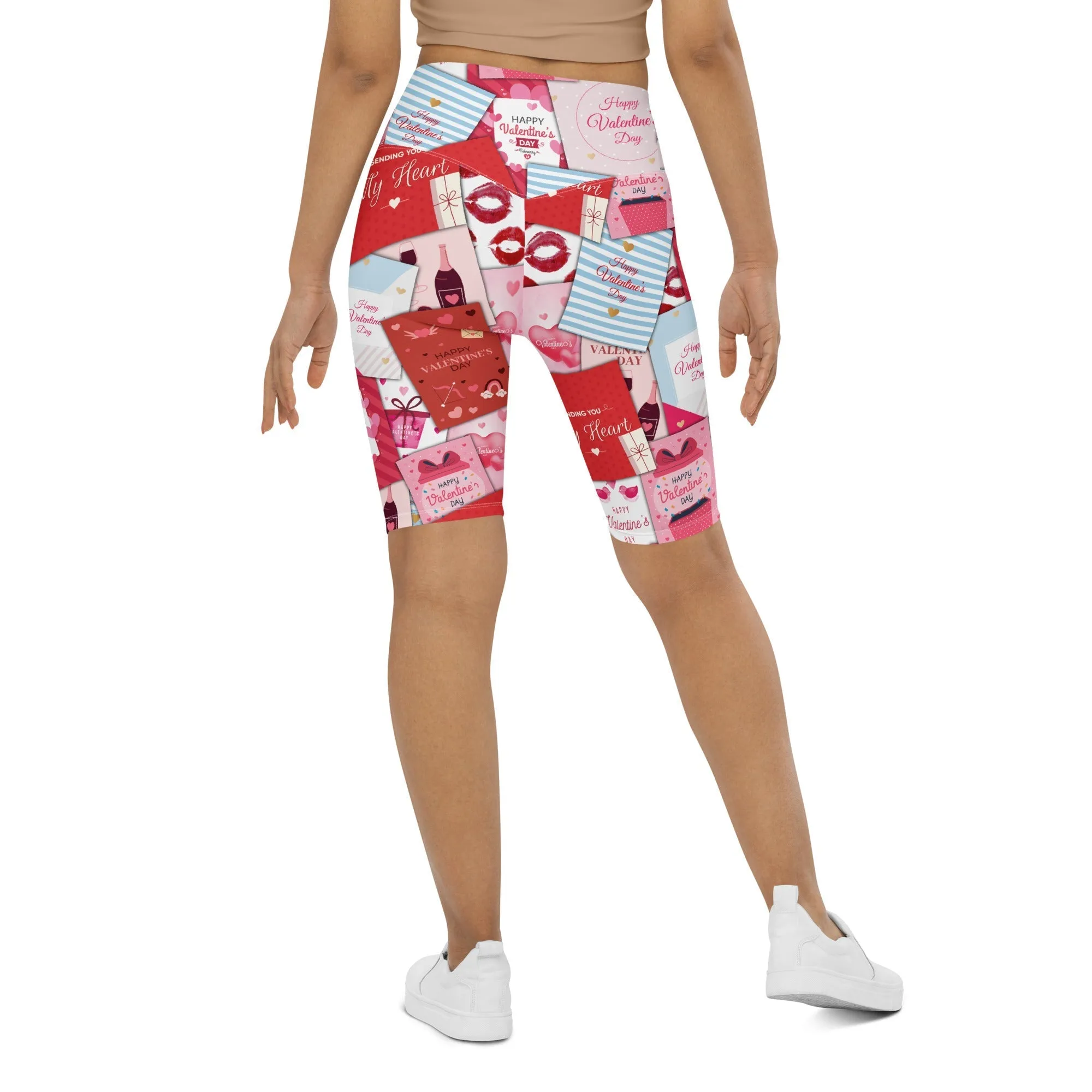 Valentine's Day Cards Biker Shorts