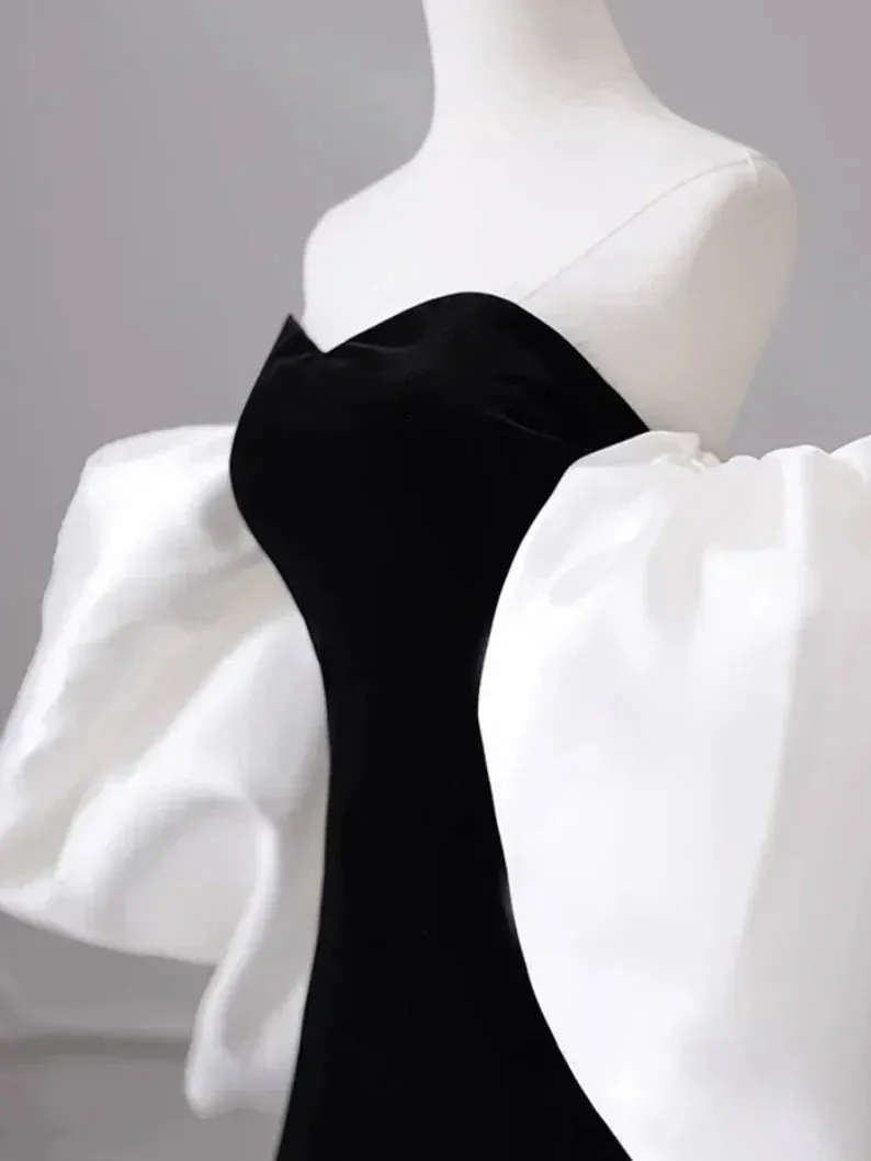 Wenkouban-Christmas Thanksgiving Gift New Year's Eve Dress party look inspos back to school dress  Black Velvet Tube Mermaid Dress