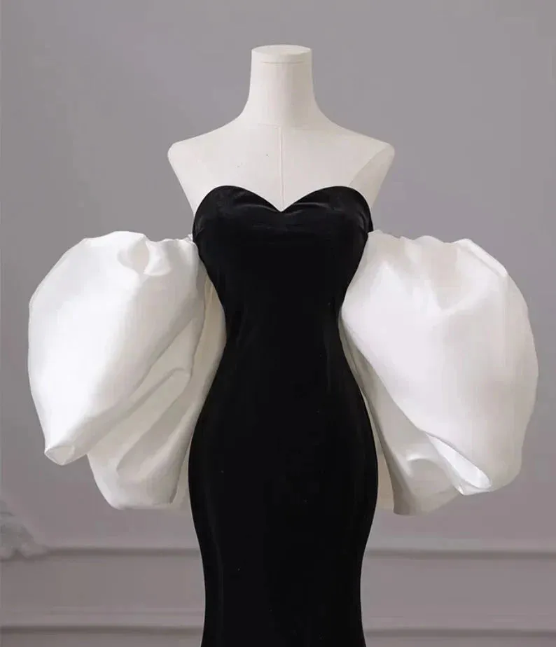 Wenkouban-Christmas Thanksgiving Gift New Year's Eve Dress party look inspos back to school dress  Black Velvet Tube Mermaid Dress