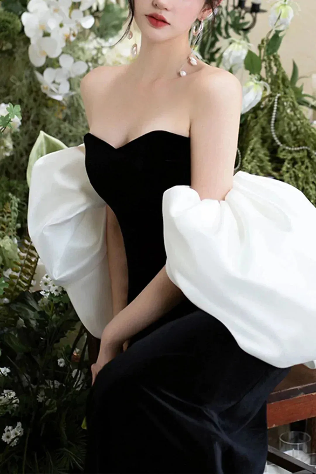 Wenkouban-Christmas Thanksgiving Gift New Year's Eve Dress party look inspos back to school dress  Black Velvet Tube Mermaid Dress