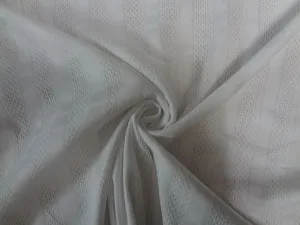 WHITE COTTON ORGANDY FABRIC DOBBY STRIPES DESIGN 50" wide [6809]